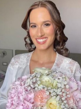 Sposa truccata e pettinata da Marina Arventii